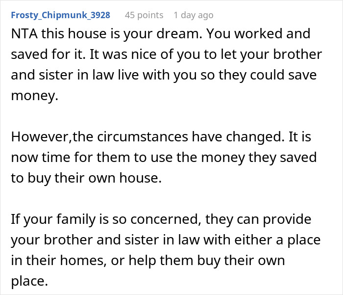 The Internet Weighs In Whether Guy Was A Jerk To Ask Brother And His Pregnant Wife To Move Out