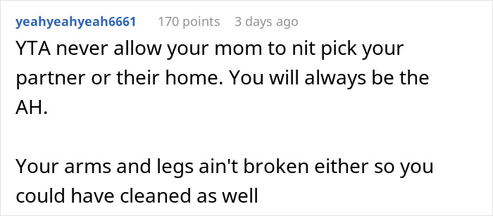 Guy Embarrassed GF Didn’t Clean Up For His Parents’ Visit, Gets A Reality Check Online Guy Embarrassed GF Didn’t Clean Up For His Parents’ Visit, Gets A Reality Check Online