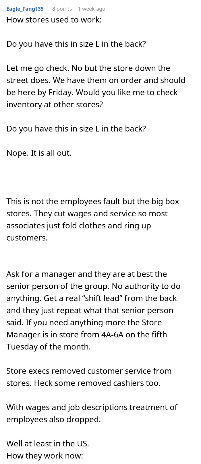 People Unveil The Sad Truth On How Working In Retail Has Changed Since The &rsquo;80s And &rsquo;90s