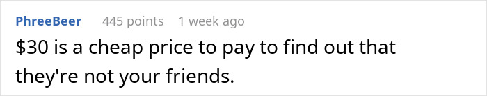 Person Loses $30 In Order To Discover Their Friends Are Not Really Their Friends Person Loses $30 In Order To Discover Their Friends Are Not Really Their Friends