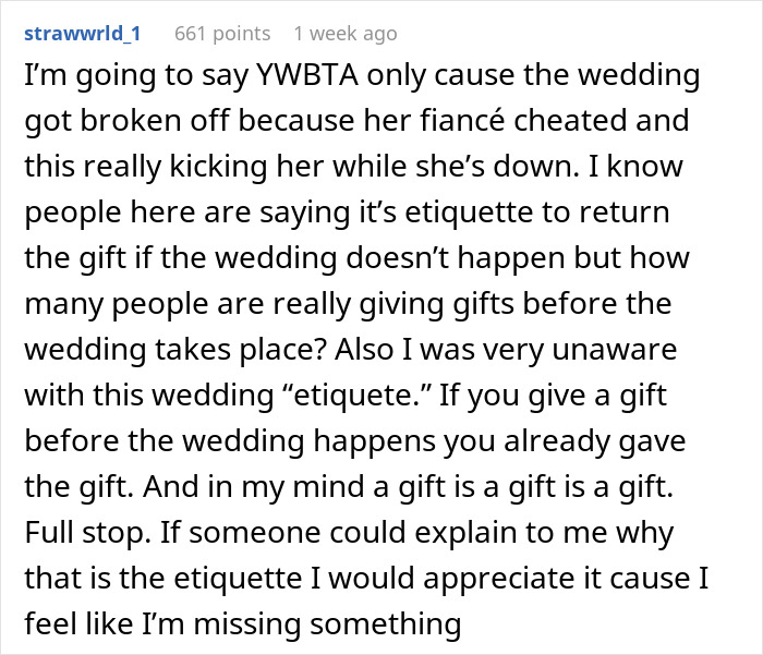 &ldquo;She Was Ugly Crying&rdquo;: Woman Wants To Get Her $4,500 Wedding Gift Back After Friend&rsquo;s Breakup