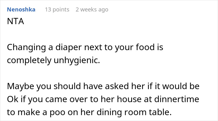 Mom Wants To Treat Restaurant Table As A Diaper Changing Station, Disgusted Customer Retaliates