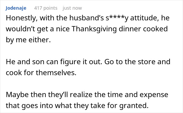 Comment discussing Thanksgiving dinner frustrations and consequences of 16YO devouring $70 worth of charcuterie. Comment discussing Thanksgiving dinner frustrations and consequences of 16YO devouring $70 worth of charcuterie.