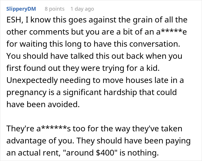 The Internet Weighs In Whether Guy Was A Jerk To Ask Brother And His Pregnant Wife To Move Out