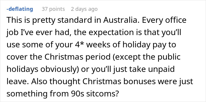 Employee Shares Their Frustration After Finding Out Company Doesn&rsquo;t Pay For Christmas Break