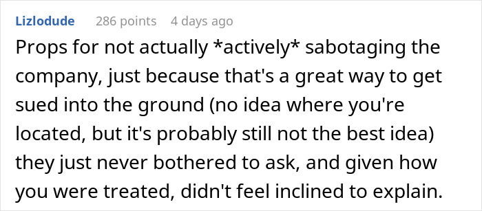 Employee Realizes He's Being Bullied Into Quitting, Company Ends Up Racking Up 8 Figures In Losses