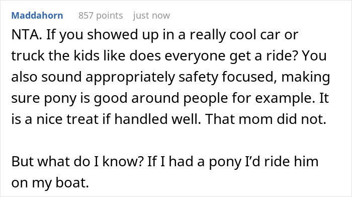 Mom Allows 7 Y.O. To Ride A Pony To School, Causing Entitled Parent To Go Off On Her