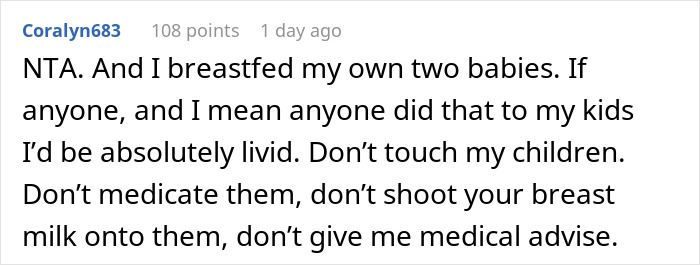 &ldquo;AITA For Banning My SIL From Babysitting After She Put Breastmilk In My Child&rsquo;s Ears&rdquo;