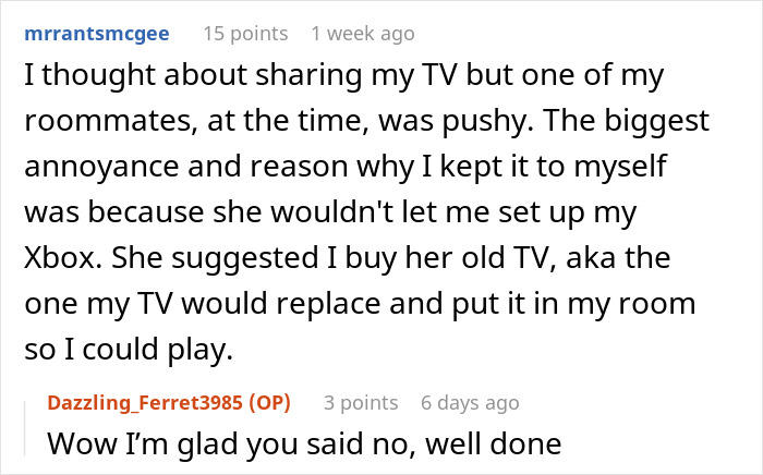 Woman Teaches Entitled Housemates A Lesson After They Start Policing Her Use Of Her Own TV