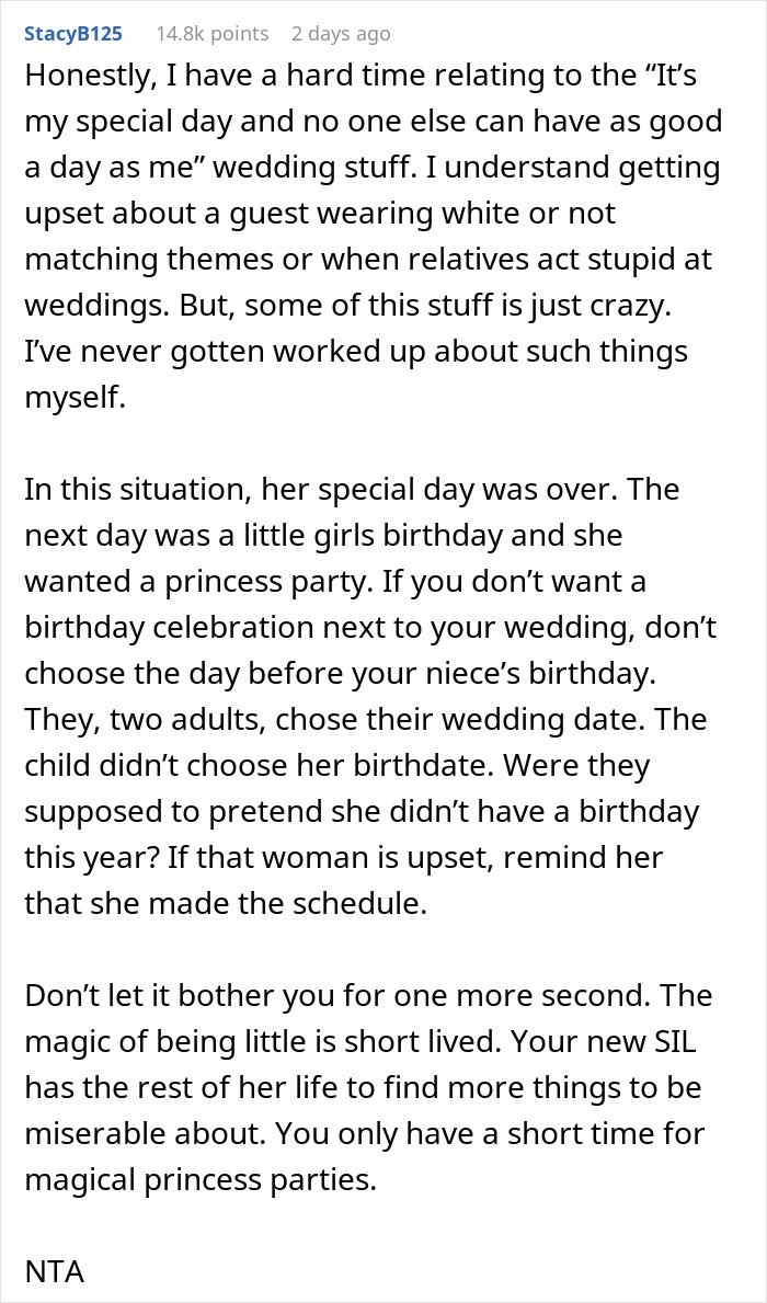 Woman Throws Kid's B-Day Party A Day After SIL's Wedding, Sparks Debate On Whether It's Appropriate