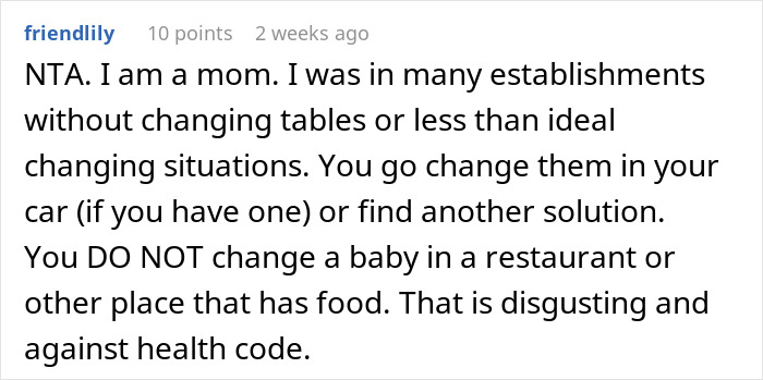 Mom Wants To Treat Restaurant Table As A Diaper Changing Station, Disgusted Customer Retaliates