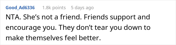 Screenshot of a Reddit comment discussing a SAHM scolding a mom for daycare, highlighting broken friendship after 20 years. Screenshot of a Reddit comment discussing a SAHM scolding a mom for daycare, highlighting broken friendship after 20 years.