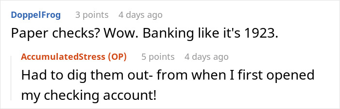 &ldquo;I View It As A Win&rdquo;: Company Charges A $10 Fee For Each Payment So This Person Goes Old-School