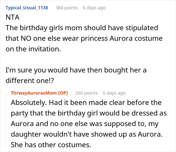 Commenters discuss woman refusing to change her daughter's dress, causing conflict with entitled mom at birthday party.