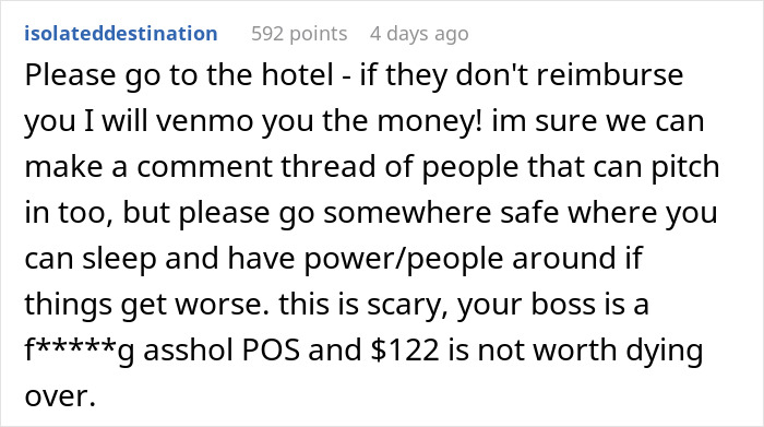 Employee At A Loss On What To Do After Boss Leaves Him Stranded During A Snowstorm