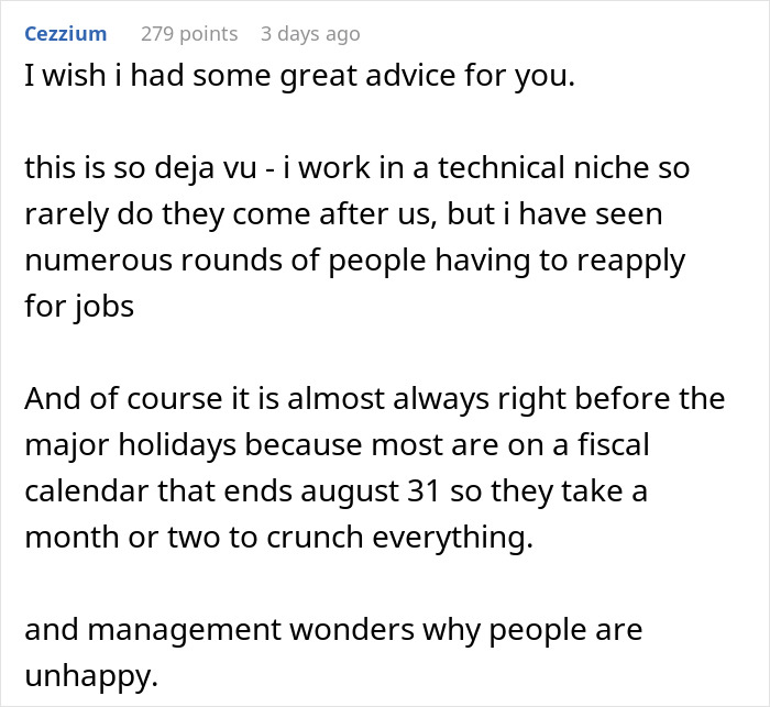 Company Enrages Employee By Asking Them To Reapply To Their Job Position They've Had For 5 Years