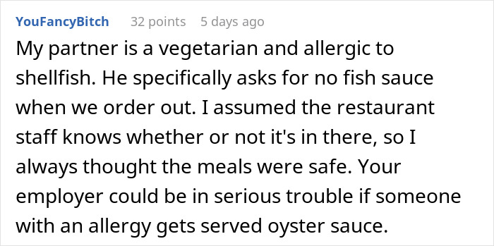 Waiter Learns He's Been Lying To Customers About Vegetarian Food After Checking The Ingredients