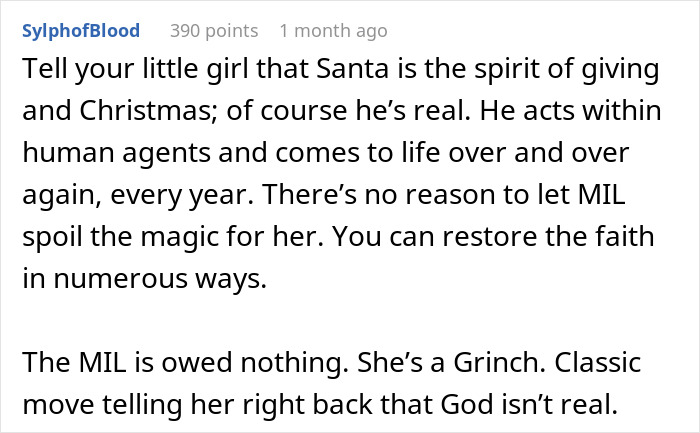 MIL Tells Granddaughter Santa “Isn’t Real”, Gets Arrested After Things Escalate MIL Tells Granddaughter Santa “Isn’t Real”, Gets Arrested After Things Escalate