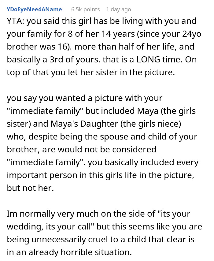 Woman Doesn’t See Girl Her Parents Took In As Family, Wants Family Wedding Picture Without Her Woman Doesn’t See Girl Her Parents Took In As Family, Wants Family Wedding Picture Without Her