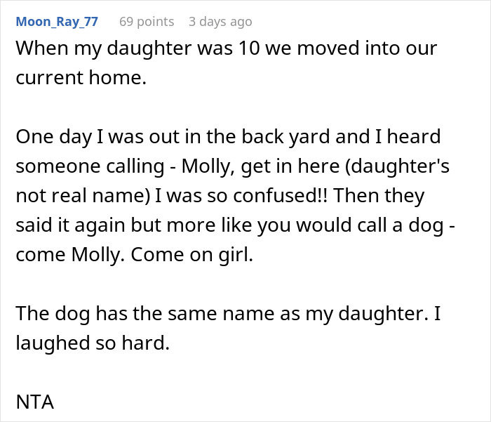 Man Thinks His 2 Y.O. Daughter Deserves Her Name More Than A 6 Y.O. Dog, Demands It Be Changed