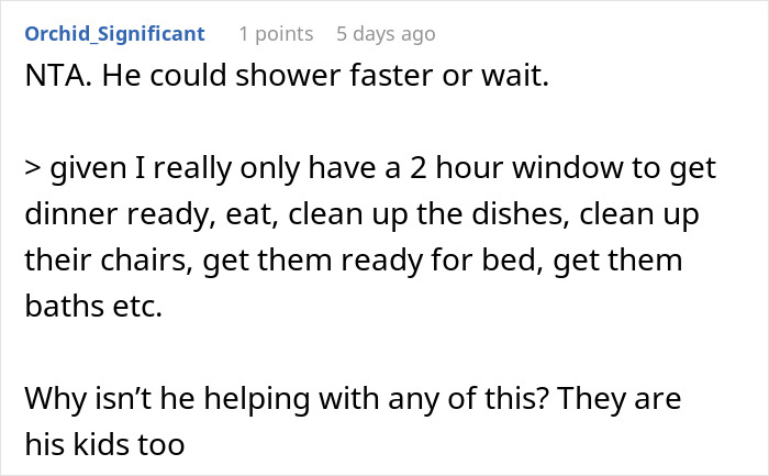 Man Snaps After His Exhausted Stay-At-Home Wife Tries To "Police" His Showering Schedule