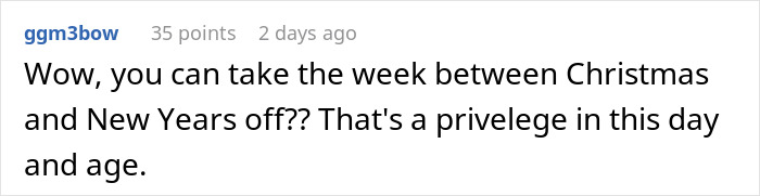 Employee Shares Their Frustration After Finding Out Company Doesn&rsquo;t Pay For Christmas Break