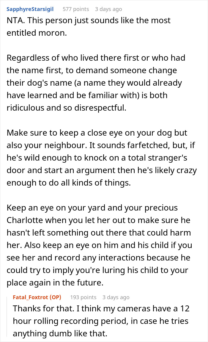 Man Thinks His 2 Y.O. Daughter Deserves Her Name More Than A 6 Y.O. Dog, Demands It Be Changed