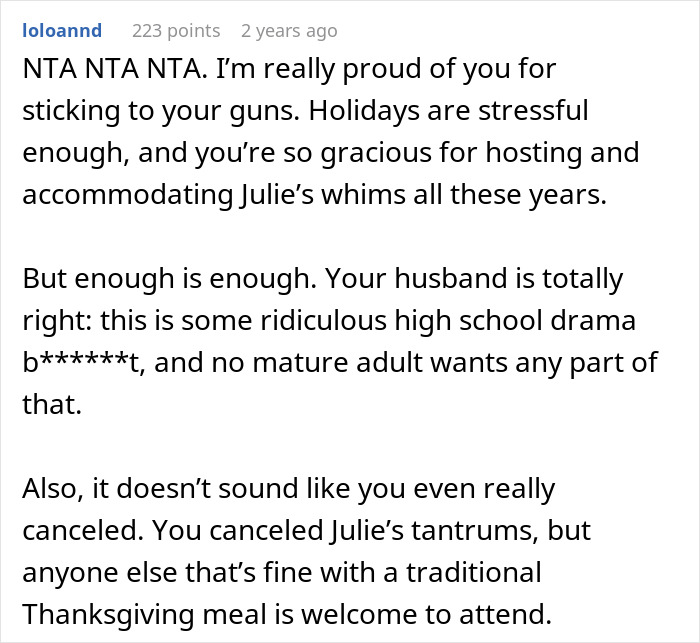 Woman Cancels Thanksgiving After 20 Years Of Hosting After SIL&rsquo;s Special Dietary Demands