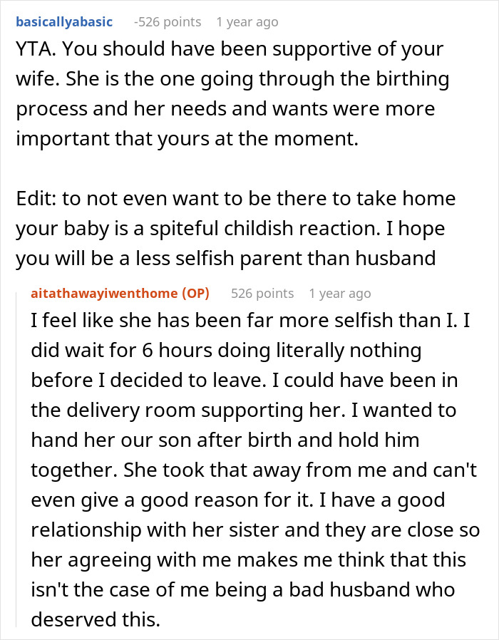 Guy Leaves Instead Of Waiting Around After Wife Bans Him From The Delivery Room, She's Furious