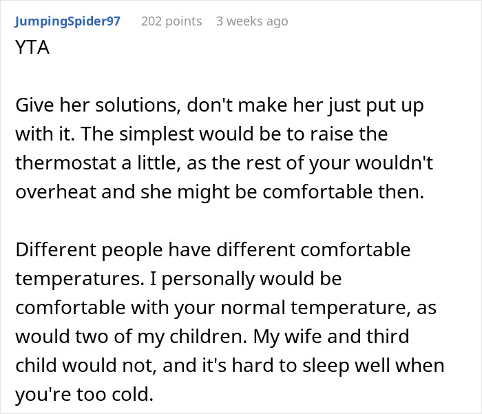 Internet Blasts Mom For Making Daughter Freeze At Night And Refusing To Adjust Temps
