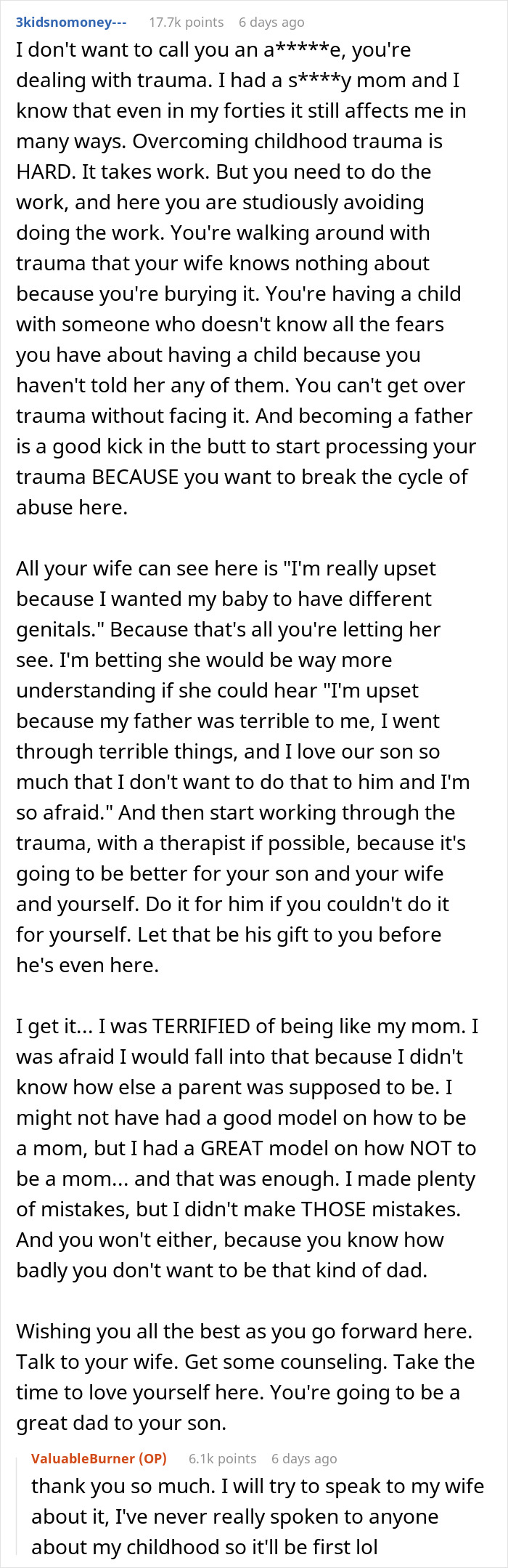 Woman Catches Husband Crying After Gender Reveal, Sends Him To Sleep On The Couch