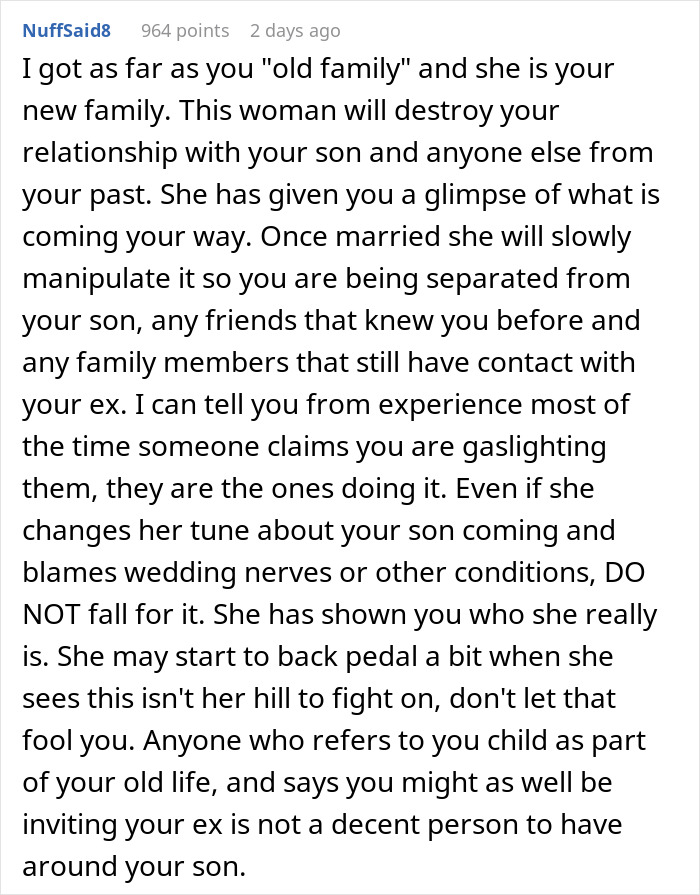 People Tell This Dad To Run From Fianc&eacute;e After She Freaked Out Over His Son Being In The Wedding