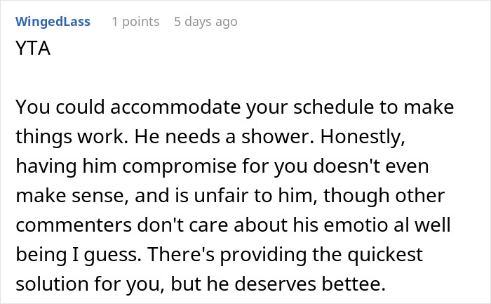 Man Snaps After His Exhausted Stay-At-Home Wife Tries To "Police" His Showering Schedule