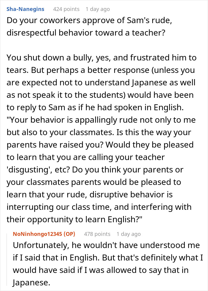 Teacher Pretends Insults From 12 Y.O. Student Are Compliments, Entertains Class But Makes Boy Cry Teacher Pretends Insults From 12 Y.O. Student Are Compliments, Entertains Class But Makes Boy Cry