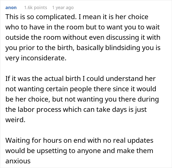 Guy Leaves Instead Of Waiting Around After Wife Bans Him From The Delivery Room, She's Furious