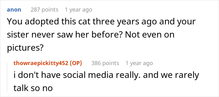 Sister Freaks Out Over Brother's 'Demonic' Cat, Bans Him From Seeing Her Kids Unless The Cat Goes