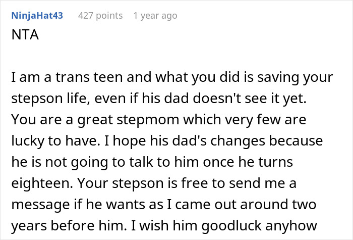“I’m Also Taking Him Shopping”: Wife Stands Up To Her Husband Who Refuses To Support His Trans Son “I’m Also Taking Him Shopping”: Wife Stands Up To Her Husband Who Refuses To Support His Trans Son