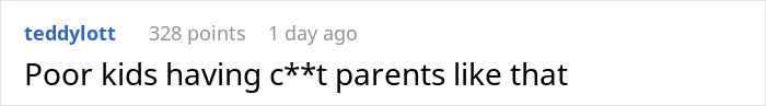 Comment on social media post expressing frustration about a family condemned for taking all Halloween candy meant for trick-or-treaters. Comment on social media post expressing frustration about a family condemned for taking all Halloween candy meant for trick-or-treaters.
