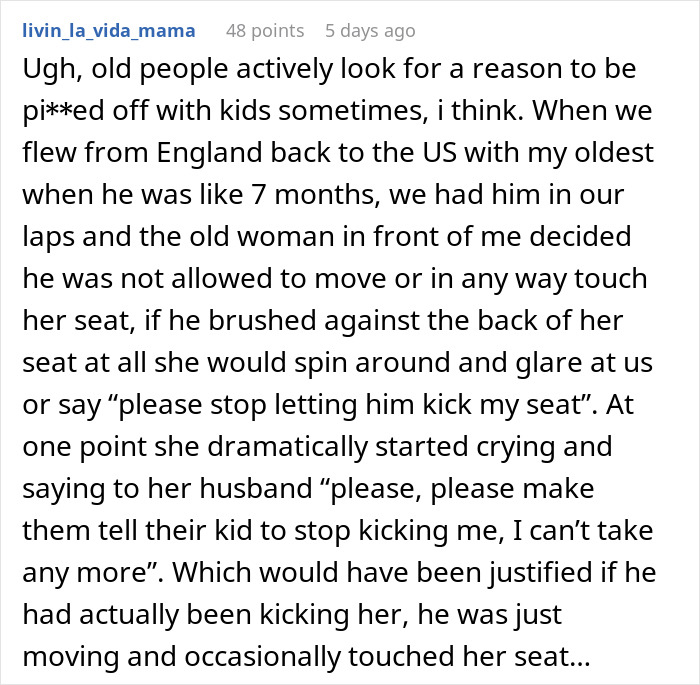 &ldquo;[God] Is Really Testing My Patience&rdquo;: Elderly Lady Rants About Well-Behaved Kid On The Plane