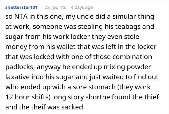 "AITA For 'Poisoning' Housemate Who Ate My Food Without My Permission And Ended Up In The ER?" "AITA For 'Poisoning' Housemate Who Ate My Food Without My Permission And Ended Up In The ER?"