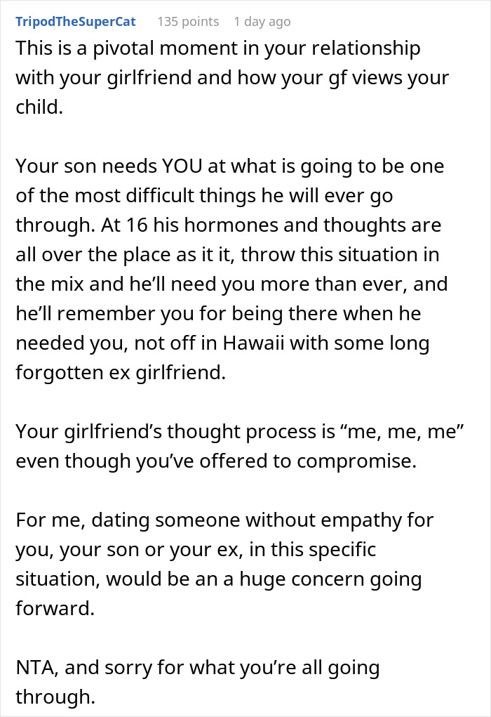 Woman Accuses BF Of Putting His Dying Ex-Wife Before Her Because He Postponed Their Vacation Woman Accuses BF Of Putting His Dying Ex-Wife Before Her Because He Postponed Their Vacation