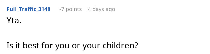 Screenshot of an online comment discussing viewpoints on daycare from a self-identified stay-at-home mom. Screenshot of an online comment discussing viewpoints on daycare from a self-identified stay-at-home mom.
