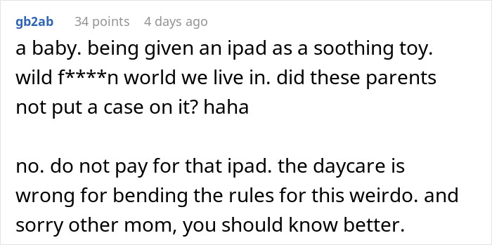 Mom Refuses To Pay For Broken iPad Pro After Parents Leave It With 11-Month-Old At Daycare