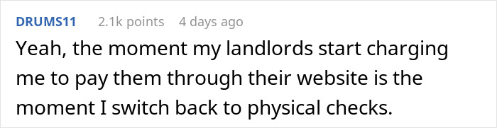 &ldquo;I View It As A Win&rdquo;: Company Charges A $10 Fee For Each Payment So This Person Goes Old-School