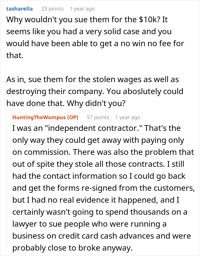 A Salesperson Was Cheated Out Of A Huge Payout, So He Decided To Take Down The Company