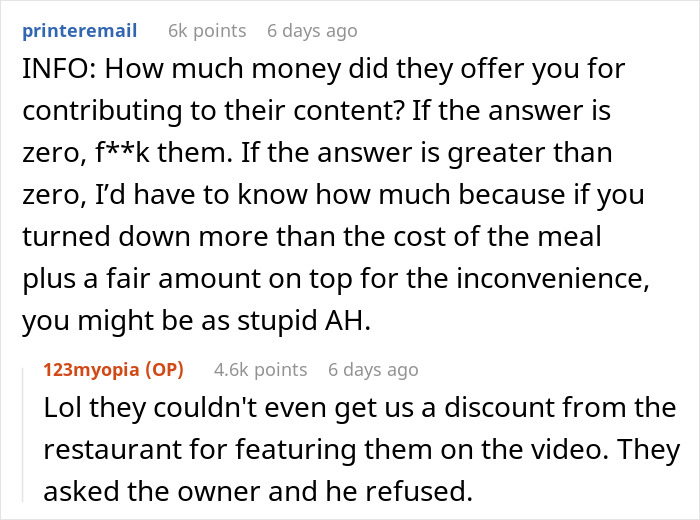 &ldquo;Sorry Guys, It&rsquo;s My Cheat Day&rdquo;: Person Refuses To Appease Influencers At A Restaurant