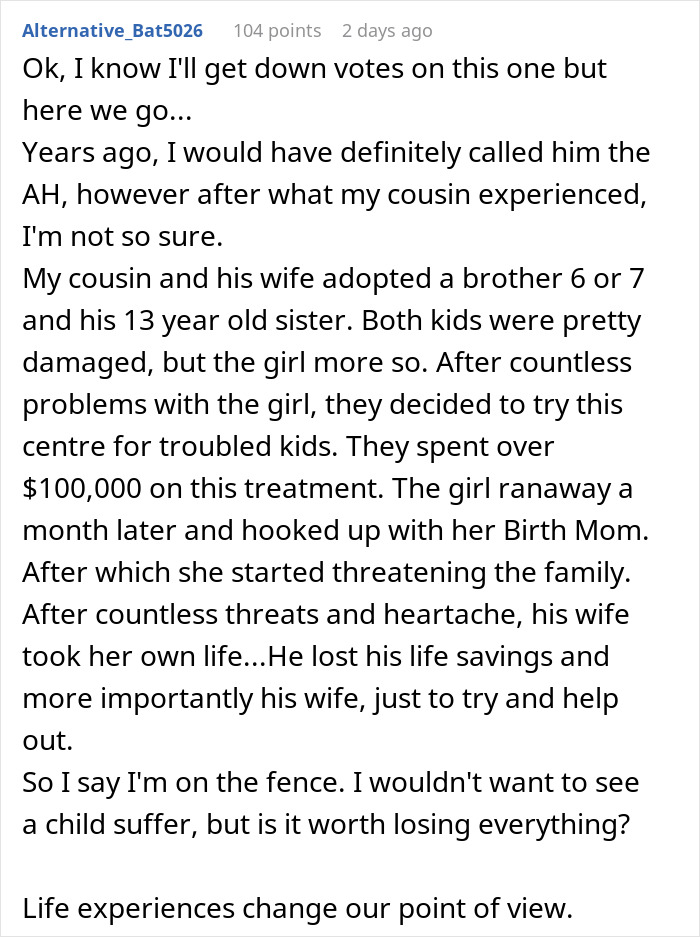 &ldquo;AITA For Telling My Wife We Can Adopt Her Nephews But Not Her Niece?&rdquo;