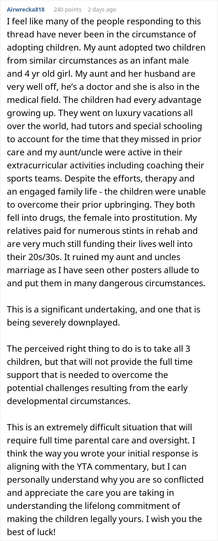 &ldquo;AITA For Telling My Wife We Can Adopt Her Nephews But Not Her Niece?&rdquo;