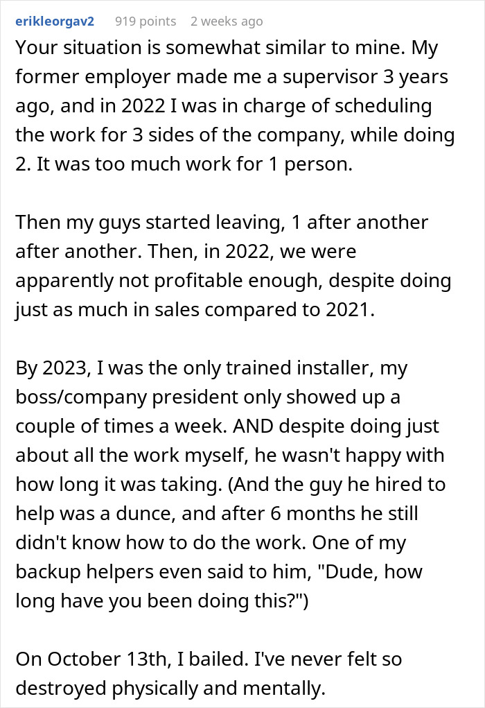 Boss Tries To Use Burned-Out Worker As A Scapegoat, She Quits Boss Tries To Use Burned-Out Worker As A Scapegoat, She Quits