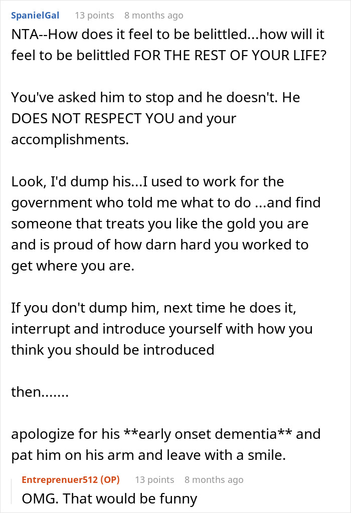 Guy Regrets Mocking Fianc&eacute;e&rsquo;s Job After She Breaks Up With Him